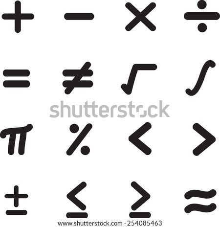 Math symbols set