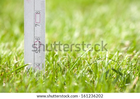 meter that measures the height of mowing
