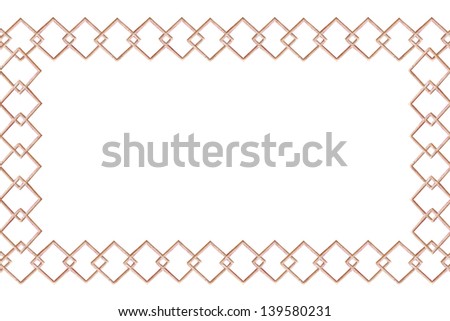 Thai pattern frame on white background