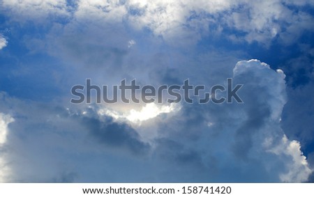 Clouds cover the sun