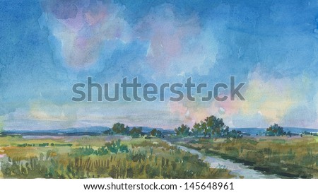 watercolor landscape \