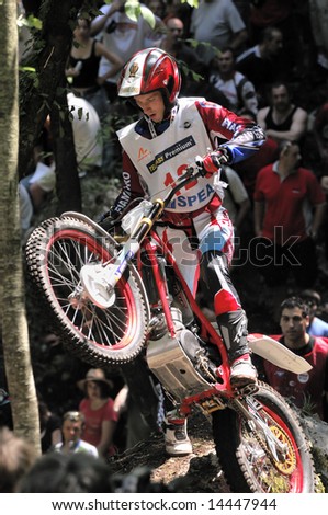 ITALY - JUNE 2008: FIM SPEA Trial World Championship 2008, Tarvisio (Italy) 29 June 2008 - Rider in action during the race