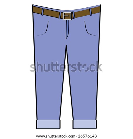 Jpeg Cartoon Illustration Of A Pair Of Blue Jeans - 26576143 : Shutterstock