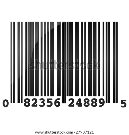 Glossy Jpeg Illustration Of A Random Sample Barcode - 27937121 ...