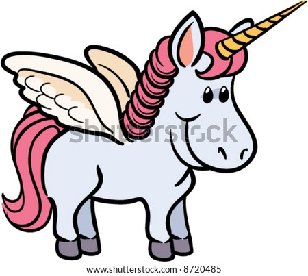 Cute Unicorn Vector Illustration - 8720485 : Shutterstock