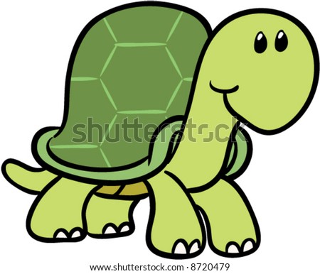 Cute Turtle Vector Illustration - 8720479 : Shutterstock