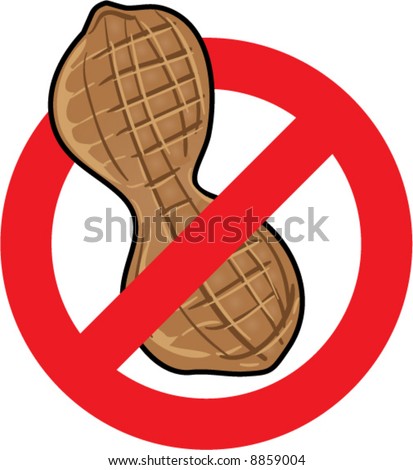 Warning: Peanut Allergy! Vector Illustration Icon - 8859004 : Shutterstock