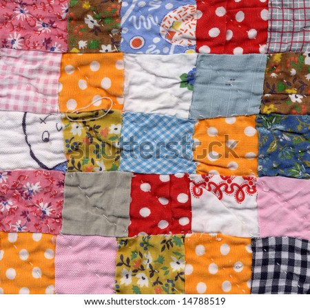 patchwork quilt baby blanket background