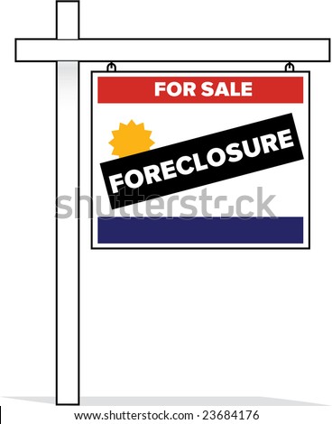 vector foreclosure real estate housing sign