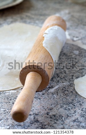 Rolling Dough with rolling pin