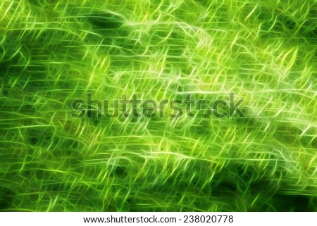 Photo art, bright Colorful light streaks abstract background in green color