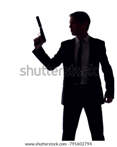 Man with a Gun Silhouette | Download Free Vector Art | Free-Vectors