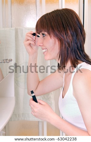 young woman doing daily morning routines