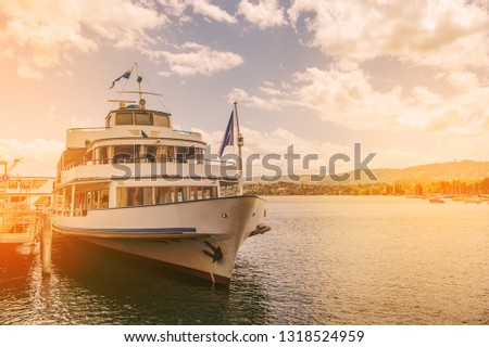 Similar – Image, Stock Photo Boat on Lake Zurich in winter