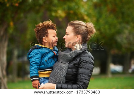 Similar – Image, Stock Photo lovely baby boy looking at the camera