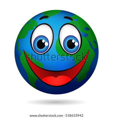 Grinning Globe clip art Free Vector / 4Vector