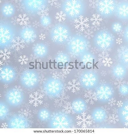 Glowing snow on grey background