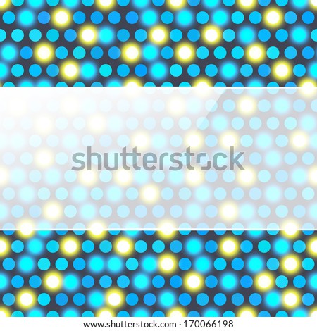 Colorful Dots Abstract Vector With Glass Banner