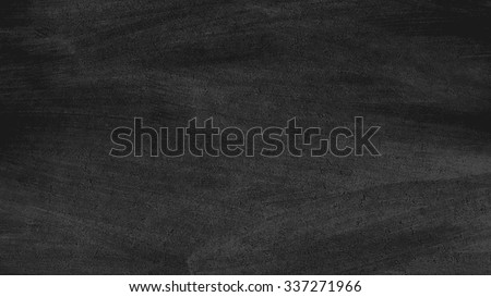 Close up of clean school horizontal chalkboard. Vector grungy texture with chalk rubbed out on black background