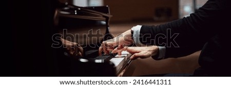 Similar – Image, Stock Photo Playing the piano