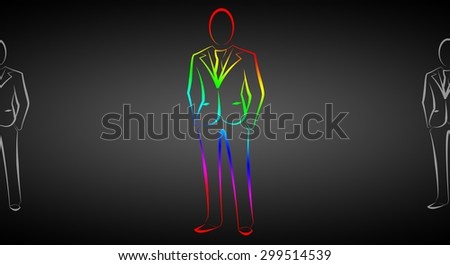 man in business suit illustration