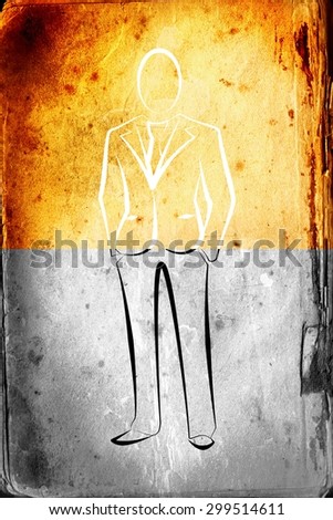 man in business suit illustration