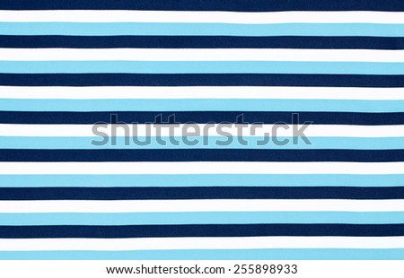 Navy blue striped background. Blue and white horizontal stripes fabric pattern.