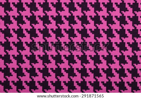 Pink and black houndstooth pattern. Dogstooth check design as background.