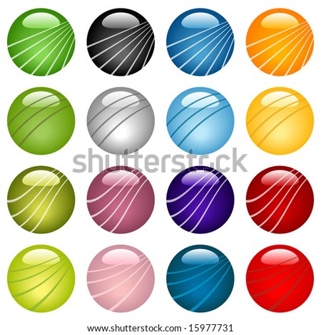 Colorful Website Icons Set Isolated Over White Background - Raster ...