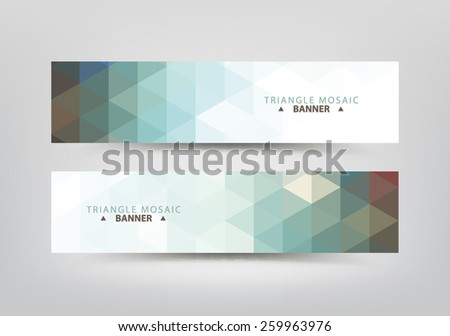 abstract geometric triangular banners collection download free