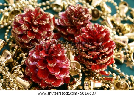 Red and gold christmas decoration