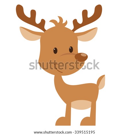 Cute Reindeer Vector Illustration - 339515195 : Shutterstock