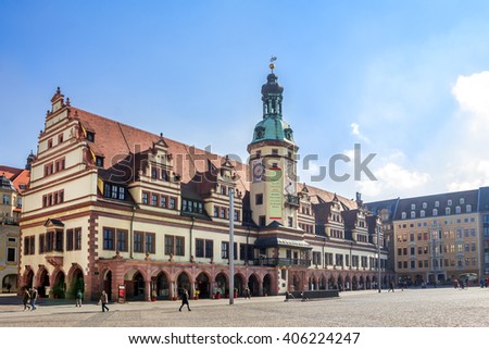 Similar – Image, Stock Photo New City Hall Leipzig