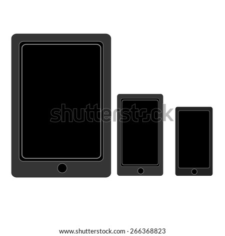 vector set of modern tablet and mobile phone