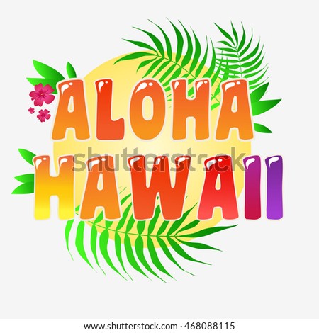 Aloha Hawaii. Typography Art.Typography Background. Inspirational And ...