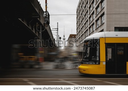 Image, Stock Photo Tram in Berlin Life