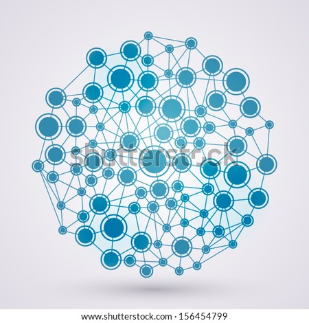 Background with a network structure. Technology concept