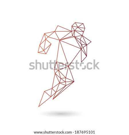 American football abstract isolated on a white background, vector illustration