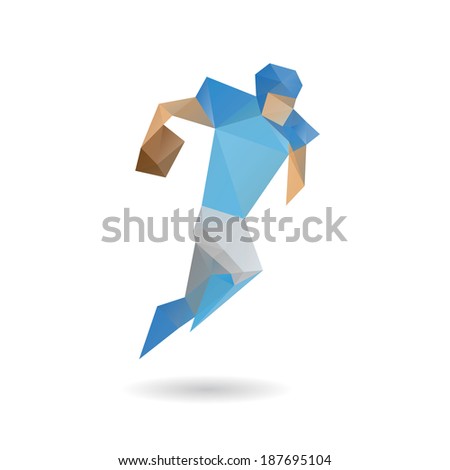 American football abstract isolated on a white background