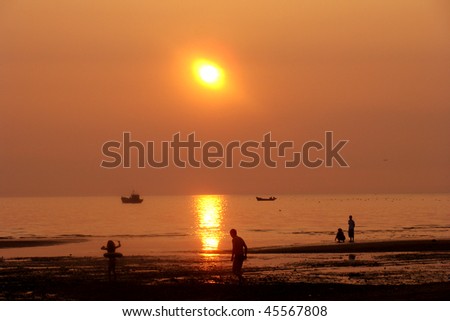 Ocean Sunrise with people