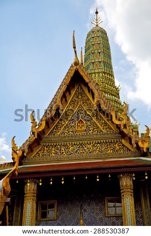bangkok in   temple  thailand abstract cross colors roof  wat     asia sky   and  colors religion mosaic rain