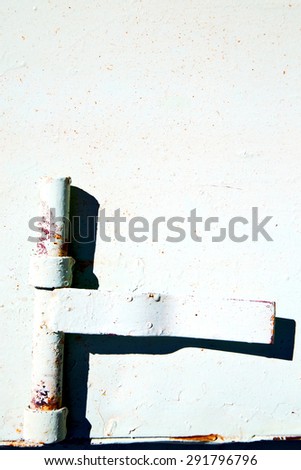 metal    brown    morocco in    africa the old wood  facade home and rusty safe padlock