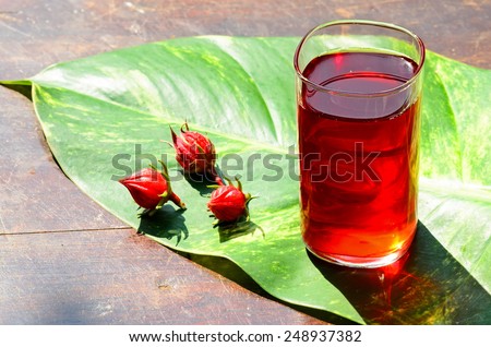 Roselle or Hibiscus juice, a drink for good health.