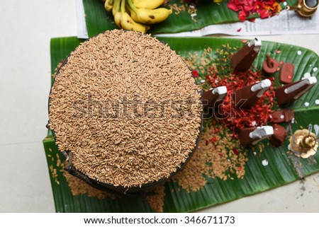 decoration for jaggery wedding grains God, wheat Royalty in Offerings free 'Para to