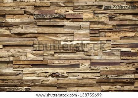 wooden indoor wall with relief