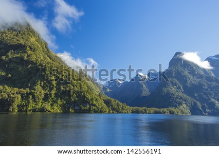Doubtful Sound in Fiordland, in the far south west of New Zealand.