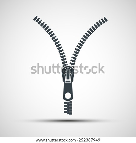 Vector icons zipper