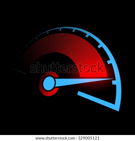 Speedometer of the car. Stock vector illustration.