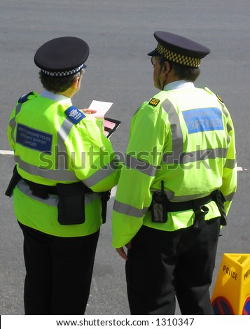 Community support policeman and traffic warden