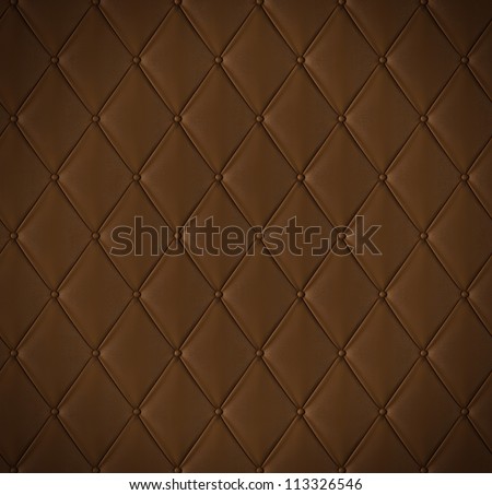 Brown quilted leather